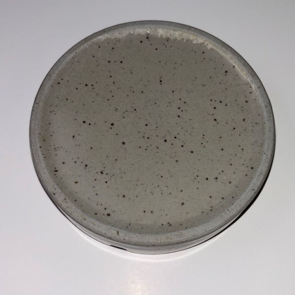 Vtg 70s MCM mid century Otagiri ceramic ashtray flower glazed speckle stoneware - Picture 3 of 6